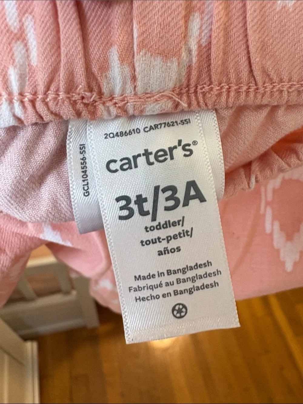 Carter's Peach Ikat Flutter Sleeve Top & Shorts Set 3t